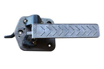 Pedal car accelerator isolated on a white background