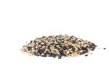 Pile of White and black sesame