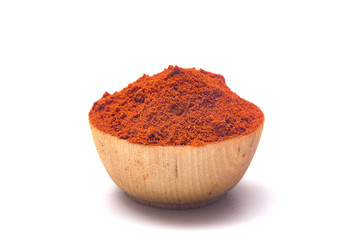 Powdered Paprika on a White Background