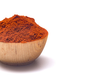 Powdered Paprika on a White Background