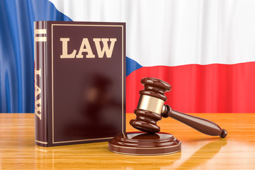 Czech Republic law and justice concept, 3D rendering
