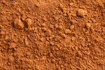 Cocoa powder as background, closeup