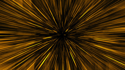 Obraz premium Yellow Rays Sunshine. Star glow. Space Star Warp or Hyperspace Travel Speed Effect .
