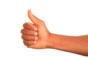 thumbs up gesture