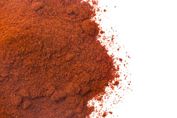 Powdered Paprika on a White Background