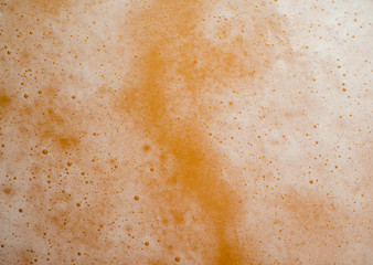 Beer yellow foam from beer