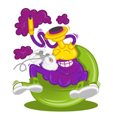  cartoon character hookah smoke wich spend very cool time