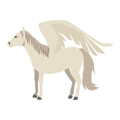 Fototapeta premium Pegasus fantastic creature cartoon vector illustration graphic design