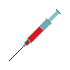 Fototapeta premium Medical syringe symbol vector illustration graphic design