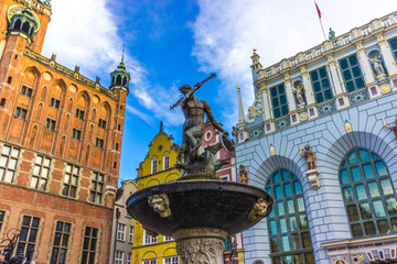Famous Neptune fountain. Gdansk, Poland © zbg2