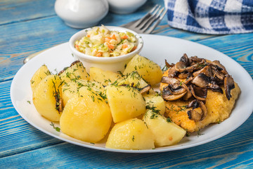 Fried chicken breast.