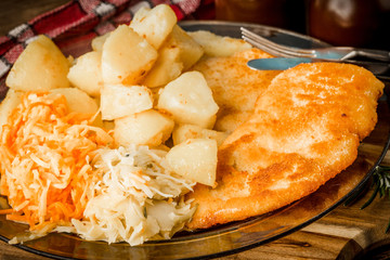 Fried chicken breast.