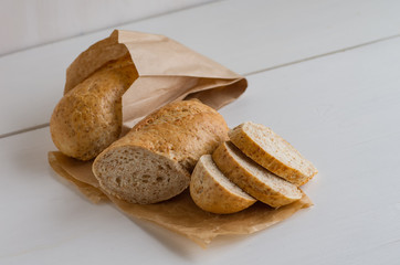 Fresh bread whole-grain bread