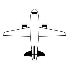 Jet airplane symbol vector illustration graphic design