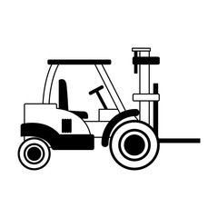 Forklift logistics delivery vector illustration graphic design