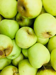 Green apples background. Vertical.
