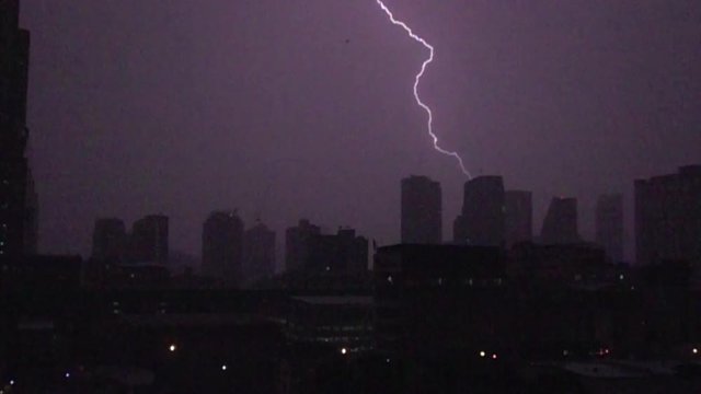 lightning strike slow motion