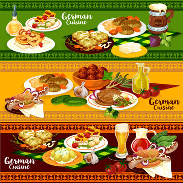 German cuisine restaurant banner for Oktoberfest