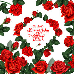 Fototapeta premium Vector floral design for wedding save the date