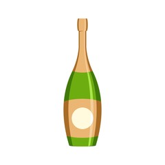 Party champagne icon. Flat illustration of party champagne vector icon for web