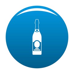 Holiday champagne icon. Simple illustration of holiday champagne vector icon for any design blue