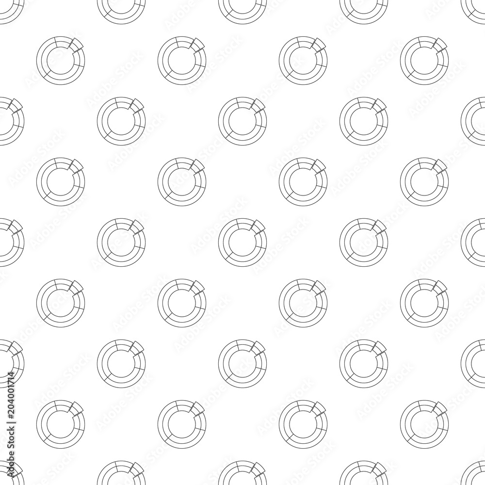 Poster circle chart pattern vector seamless repeating for any web design