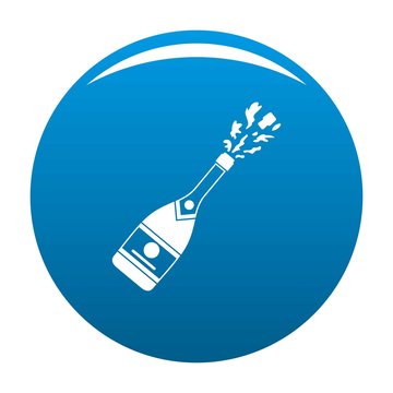 Champagne icon. Simple illustration of champagne vector icon for any design blue