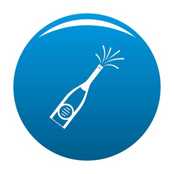 Bubble champagne icon. Simple illustration of bubble champagne vector icon for any design blue