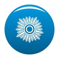 Sunny plant icon. Simple illustration of sunny plant vector icon for any design blue