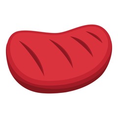 Roast steak icon. Flat illustration of roast steak vector icon for web