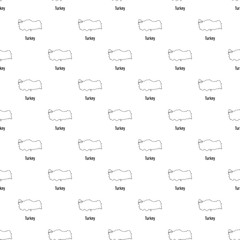 Turkey map thin line. Simple illustration of Turkey map vector isolated on white background