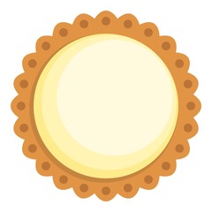 cocoa biscuit icon. Flat illustration of cocoa biscuit vector icon for web