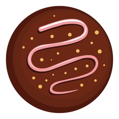 Sprinkling biscuit icon. Flat illustration of sprinkling biscuit vector icon for web