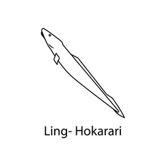 ling hokarari icon. Element of marine life for mobile concept and web apps. Thin line ling hokarari icon can be used for web and mobile. Premium icon