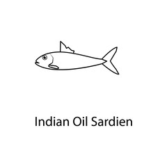 indian oil sardien icon. Element of marine life for mobile concept and web apps. Thin line indian oil sardien icon can be used for web and mobile. Premium icon