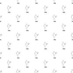 India map thin line. Simple illustration of India map vector isolated on white background