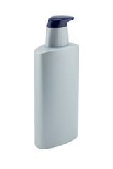 plastic bottle lotion on white background, clipping part