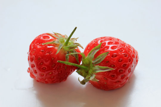 Two Big strawberries