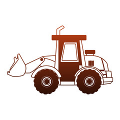 Construction backhoe vehicle vector illustration graphic design