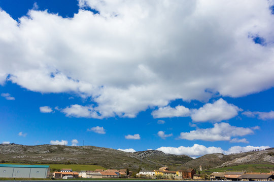 The sky with clouds for Spanish lands, Leon