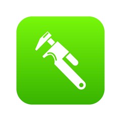 Universal spanner icon green vector