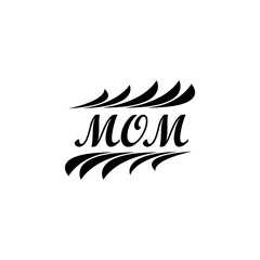 inscription mom icon. Element of mother day for mobile concept and web apps. Isolated inscription mom icon can be used for web and mobile. Premium icon