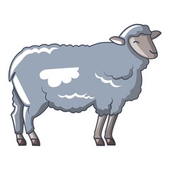 Old sheep icon, cartoon style