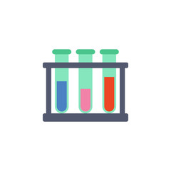 colored test tubes on a rack icon. Element of science and laboratory for mobile concept and web apps. Detailed test tubes on a rack icon can be used for web and mobile