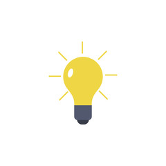 colored a burning light bulb icon. Element of science and laboratory for mobile concept and web apps. Detailed a burning light bulb icon can be used for web and mobile