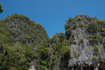 Limestone mountain, Ao Phang-nga National Park, Phang Nga, Thailand.