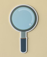 Magnifying glass search icon isolated
