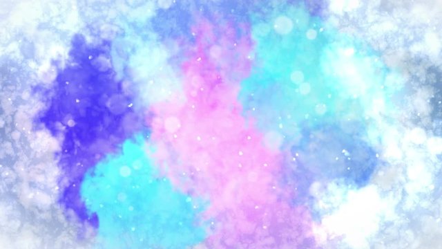 インク にじみ 水彩 カラフル ループ