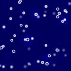 Blue juice and small bubbles, abstract background