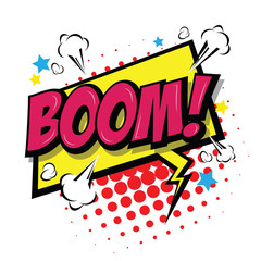 Boom! Comic Speech Bubble, Cartoon